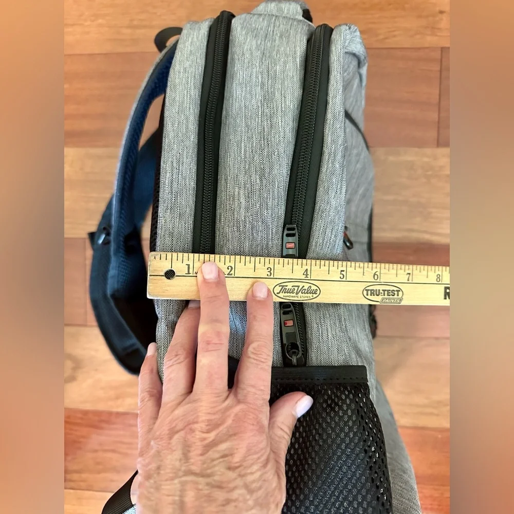 Backpack Excellent condition! Lots of zip compartments. Grey black. Clean!